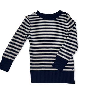 American Eagle Navy and Cream Striped Sweater, Size Large